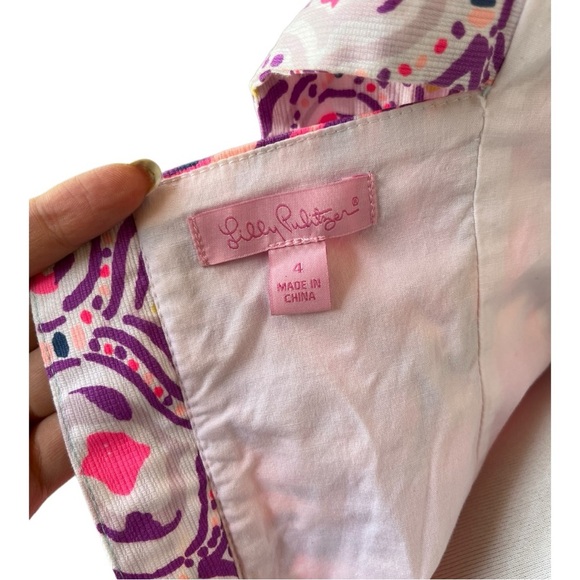 Lilly Pulitzer Shelli Serene Blue  Big escapade back Tie dress sz 4 - Picture 7 of 9